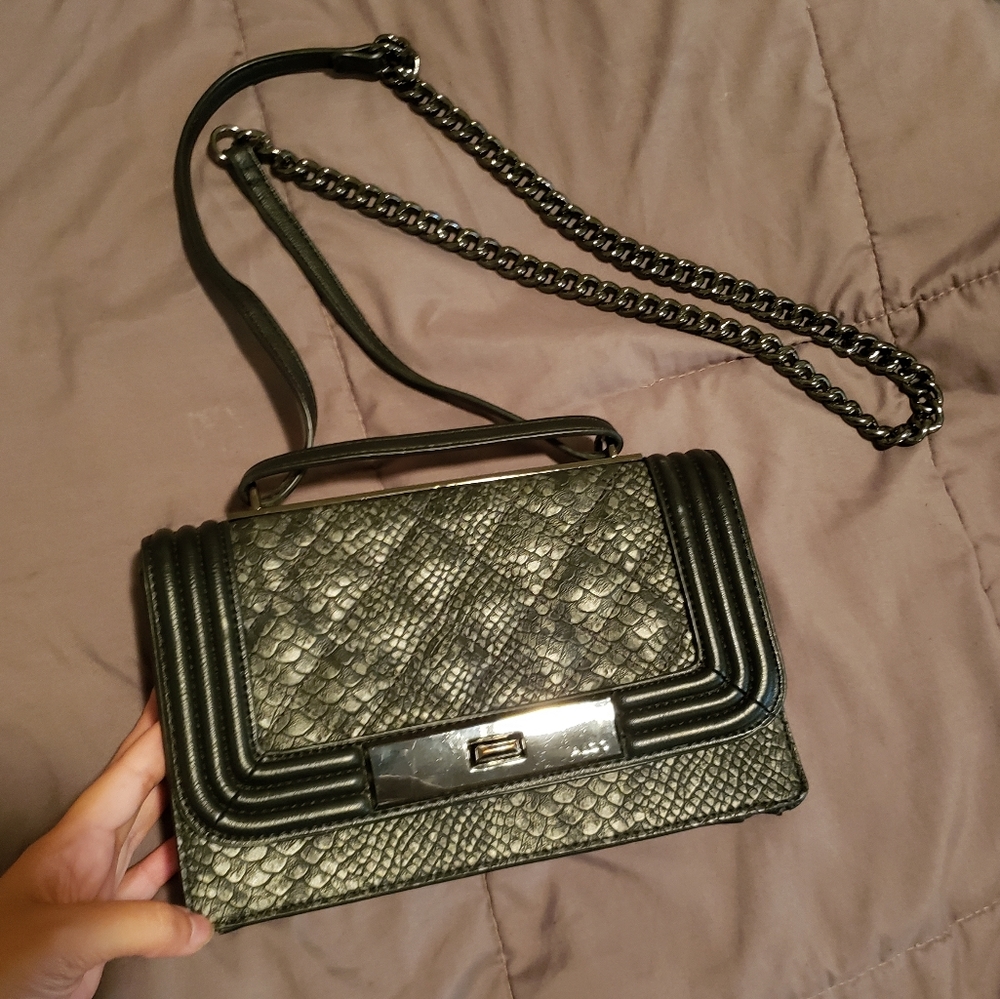Aldo Snakeskin Reptile Chain Bag